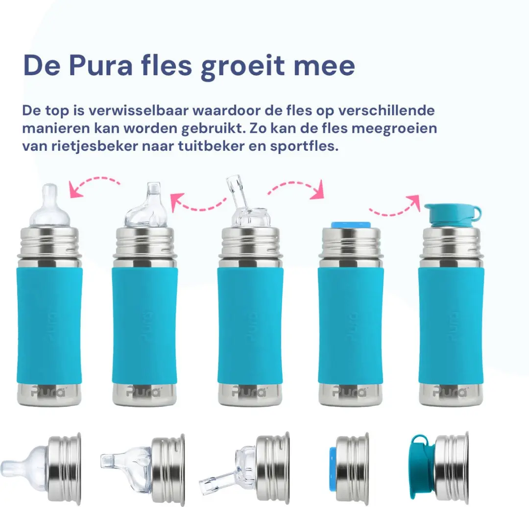 Pura Sportfles B28BMYS 850ml - Roze Swirl