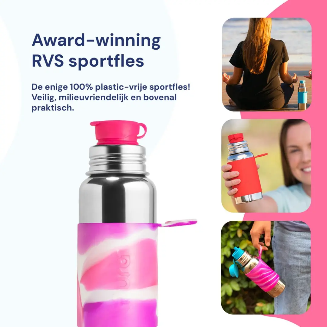 Pura Sportfles B28BMYS 850ml - Roze Swirl