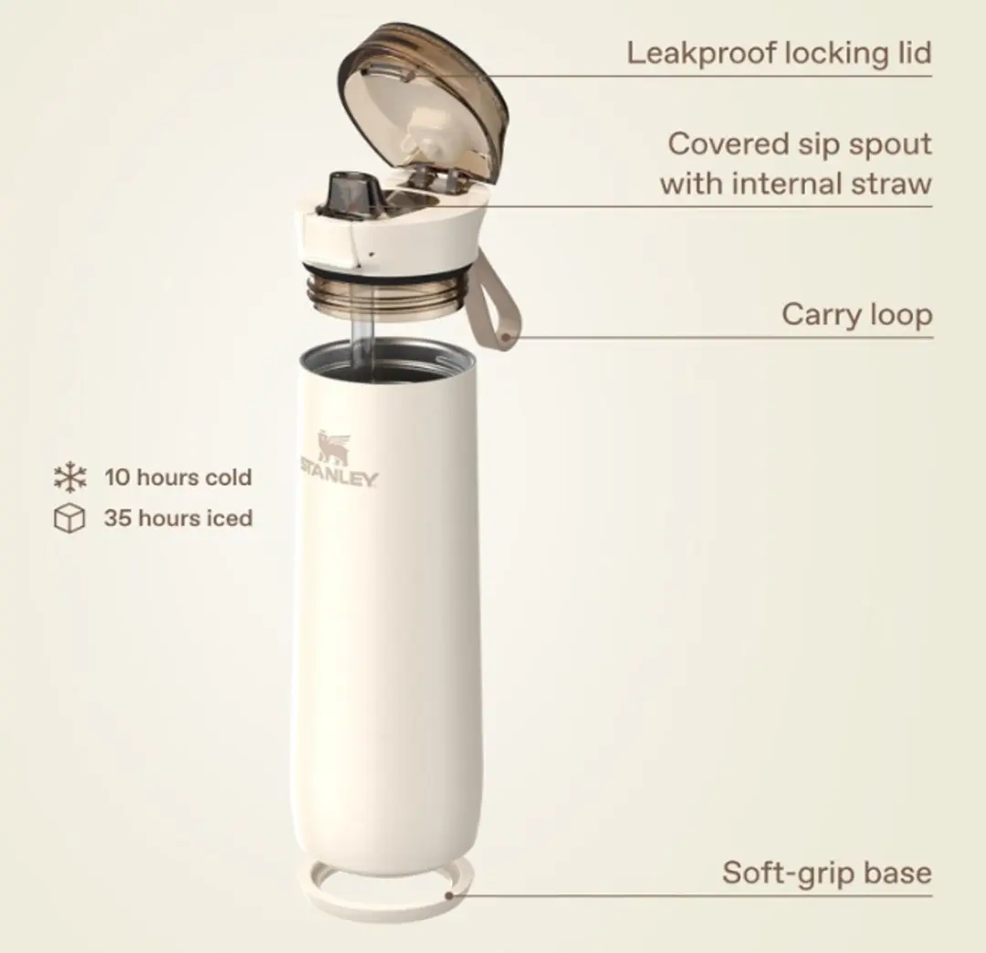 Stanley Flowstate Spring Bottle 0.59L - Peach Rose