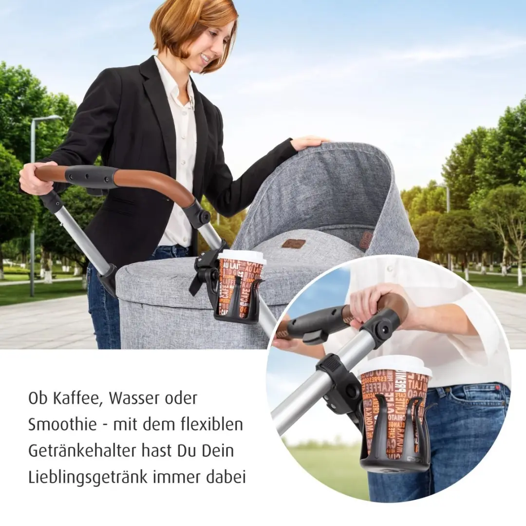 Reer Clip&Go Bekerhouder - Zwart