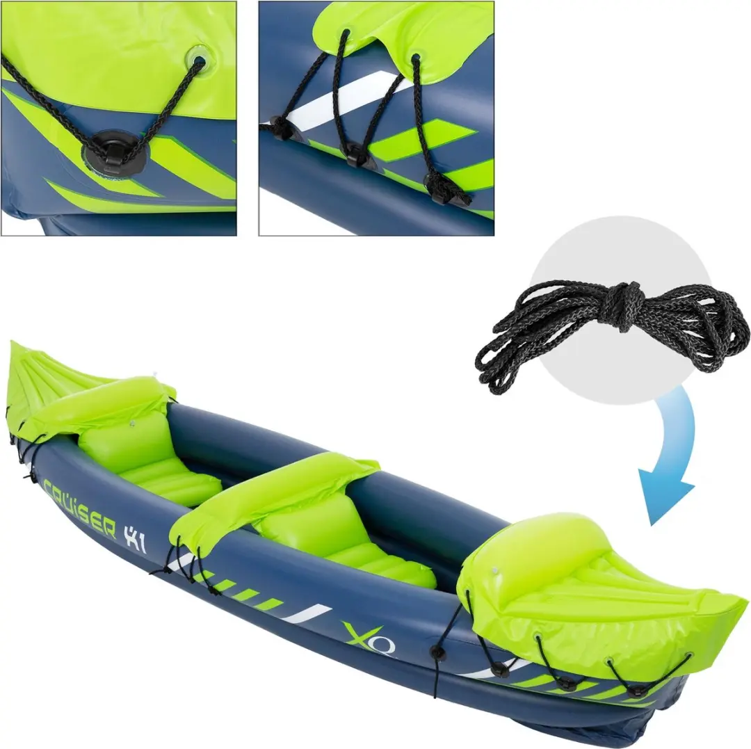 XQMax Kajak Cruiser X1 - 2 Persoons - 325x81x53cm Groen