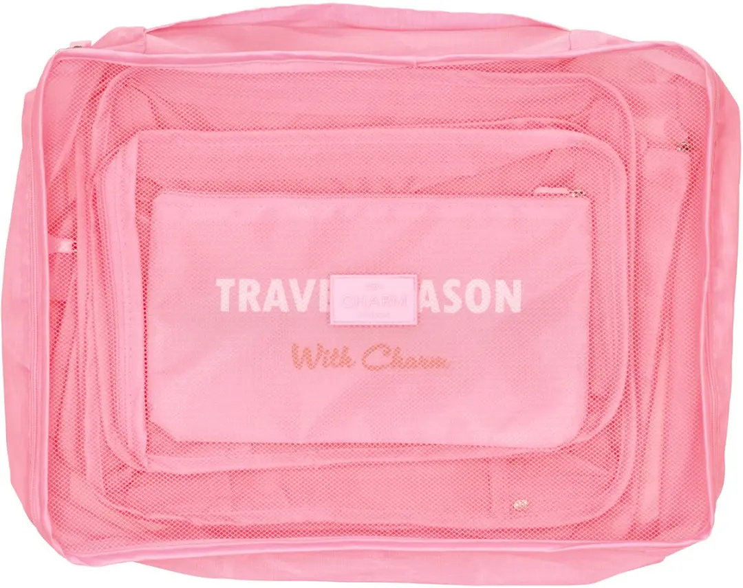 Charm London Travel Packing Cubes - 6-delig Roze