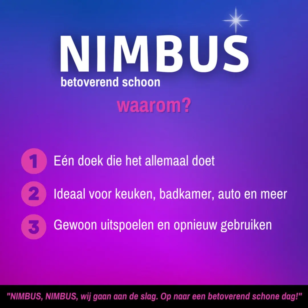 Nimbus Magic Wonderdoek 2-in-1 - 4 Stuks Multicolor