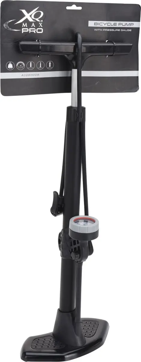 XQMax Fietspomp 15 bar - Zwart - 67 cm