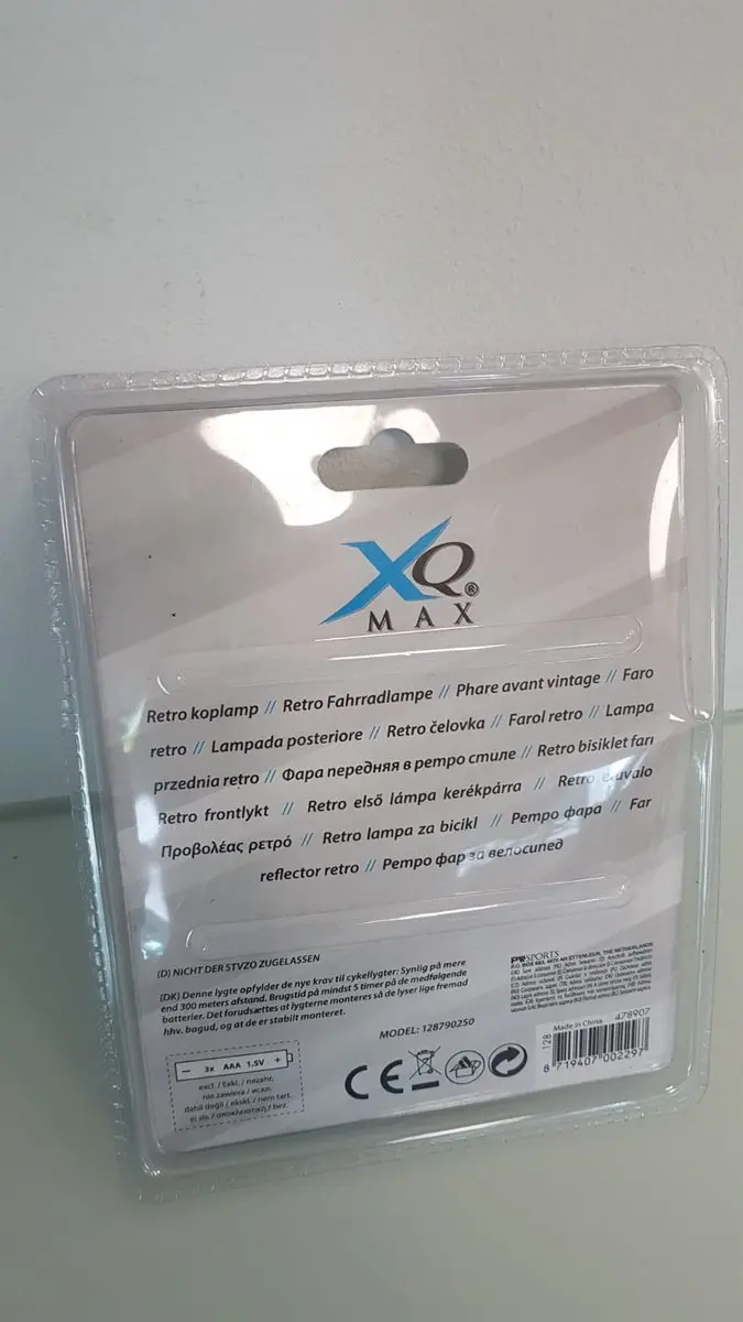 XQMax Retro Koplamp Fiets - Zilver