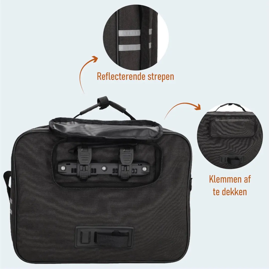 Beagles Originals Fietstas Schoudertas 15,6" - 19,2L - Zwart