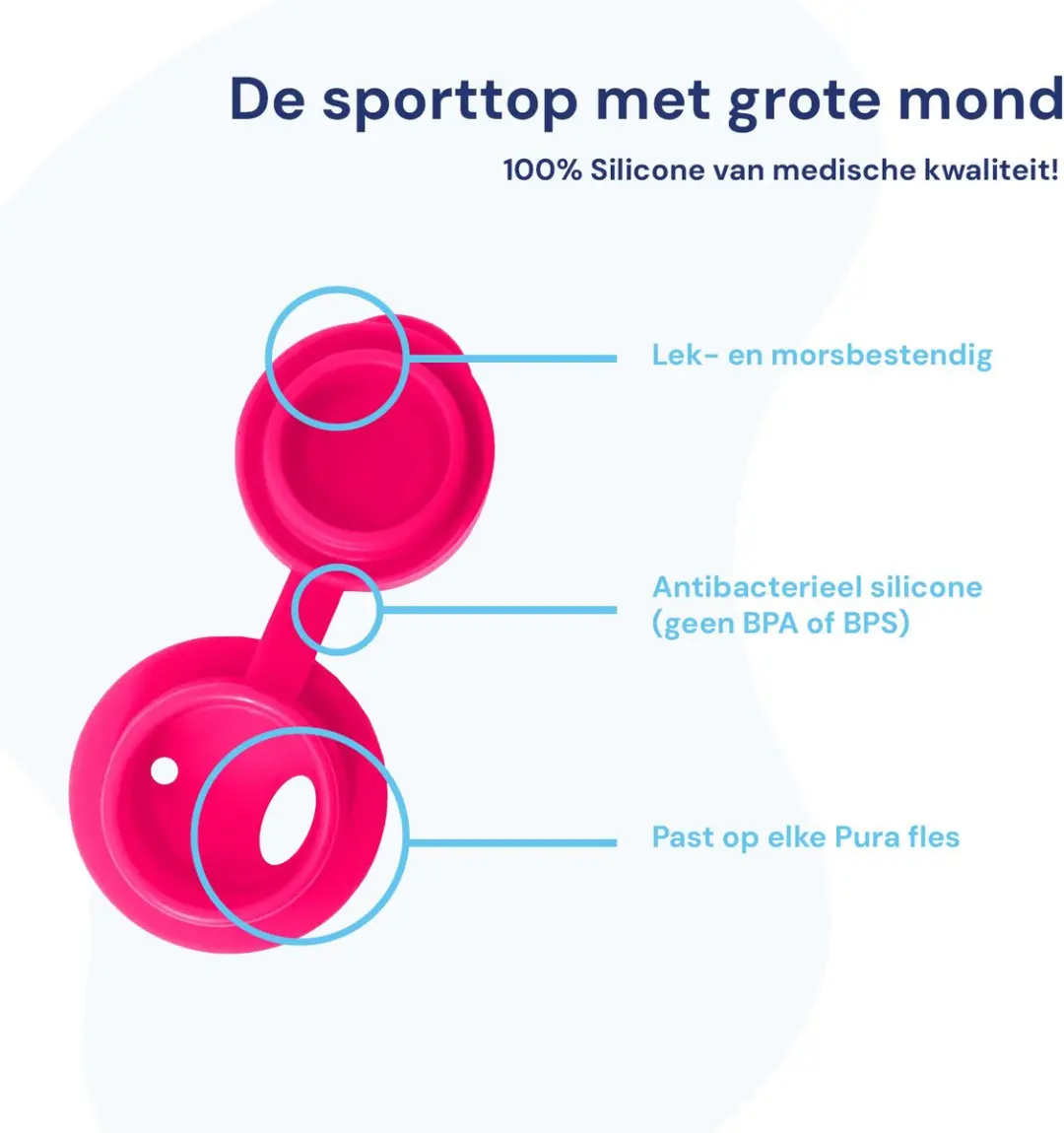 Pura Sportfles 550ml - Roze Swirl
