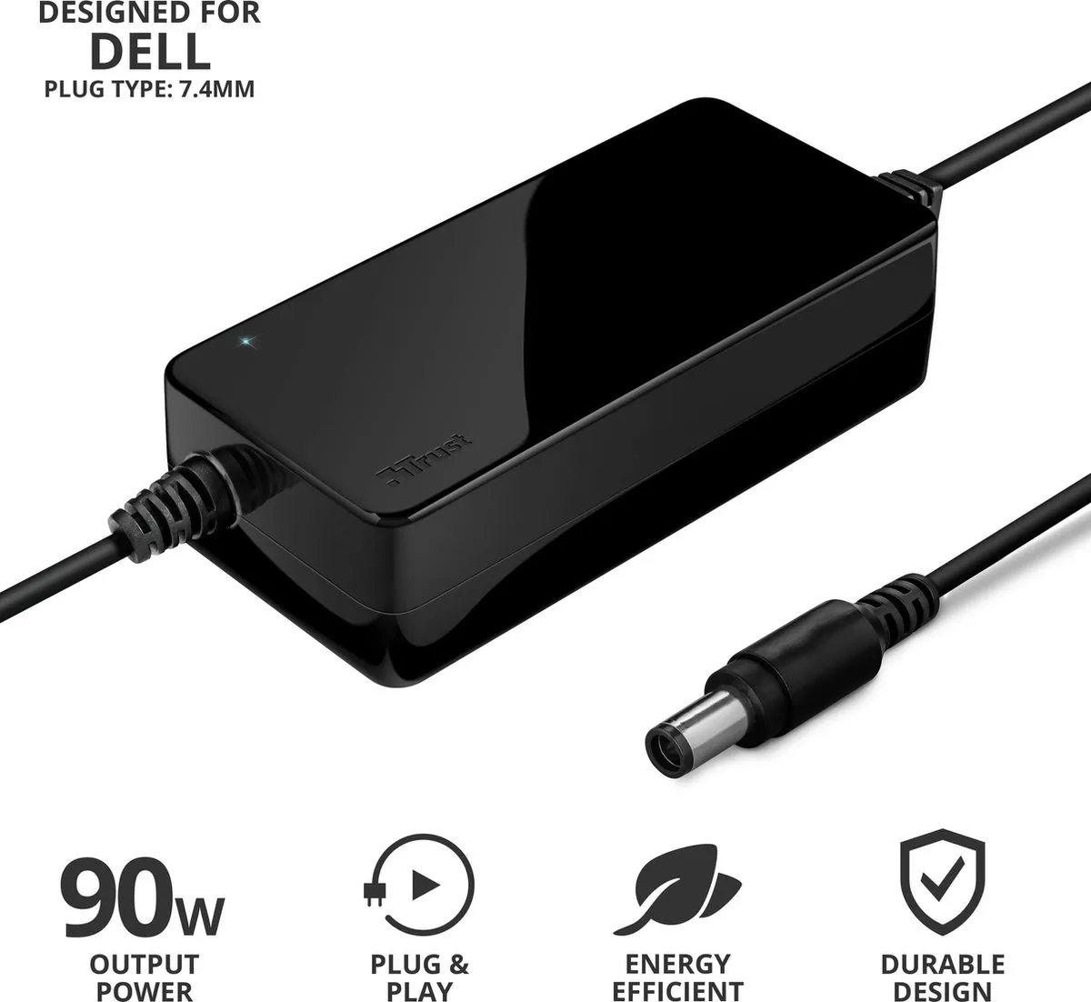 Trust Nexo 90W Laptop Adapter 23320 - Zwart
