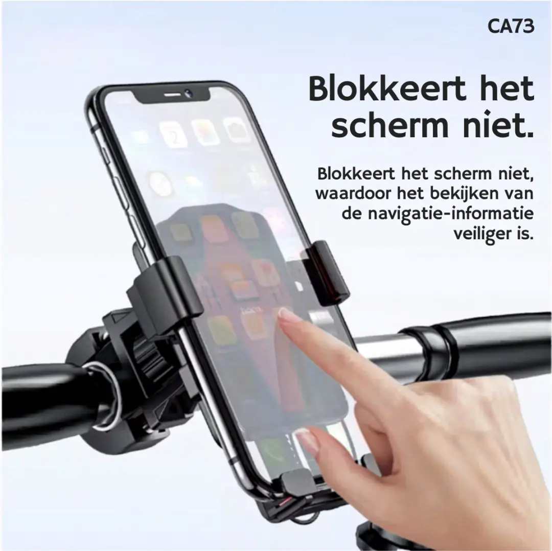 Hoco Flying One-Touch Telefoonhouder - Universeel 65mm - Zwart/Rood - afbeelding 6 van 6