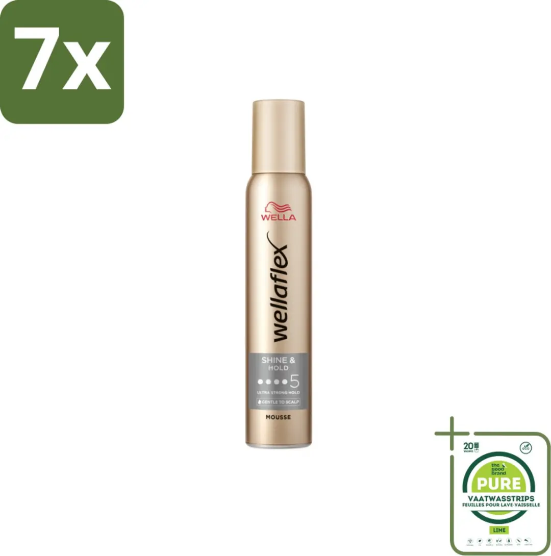 Wella Flex Shine & Hold Haarmousse 1400ml (7x200ml)