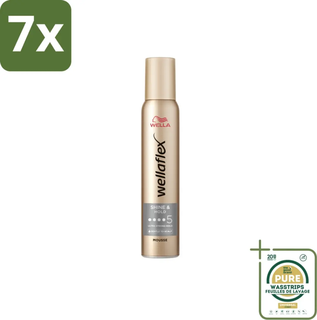 Wella Flex Shine & Hold Haarmousse 1400ml (7x200ml)