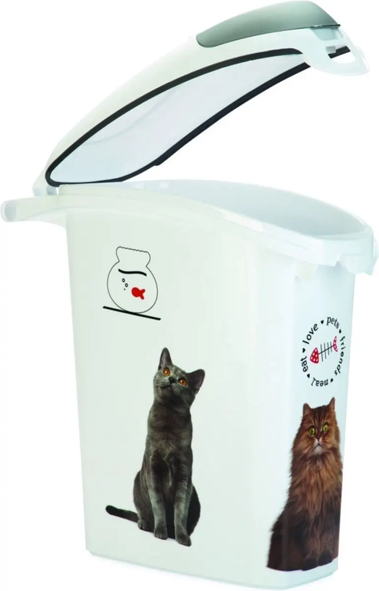 Curver Voedselcontainer Kat 23L - 10kg - Wit/Grijs