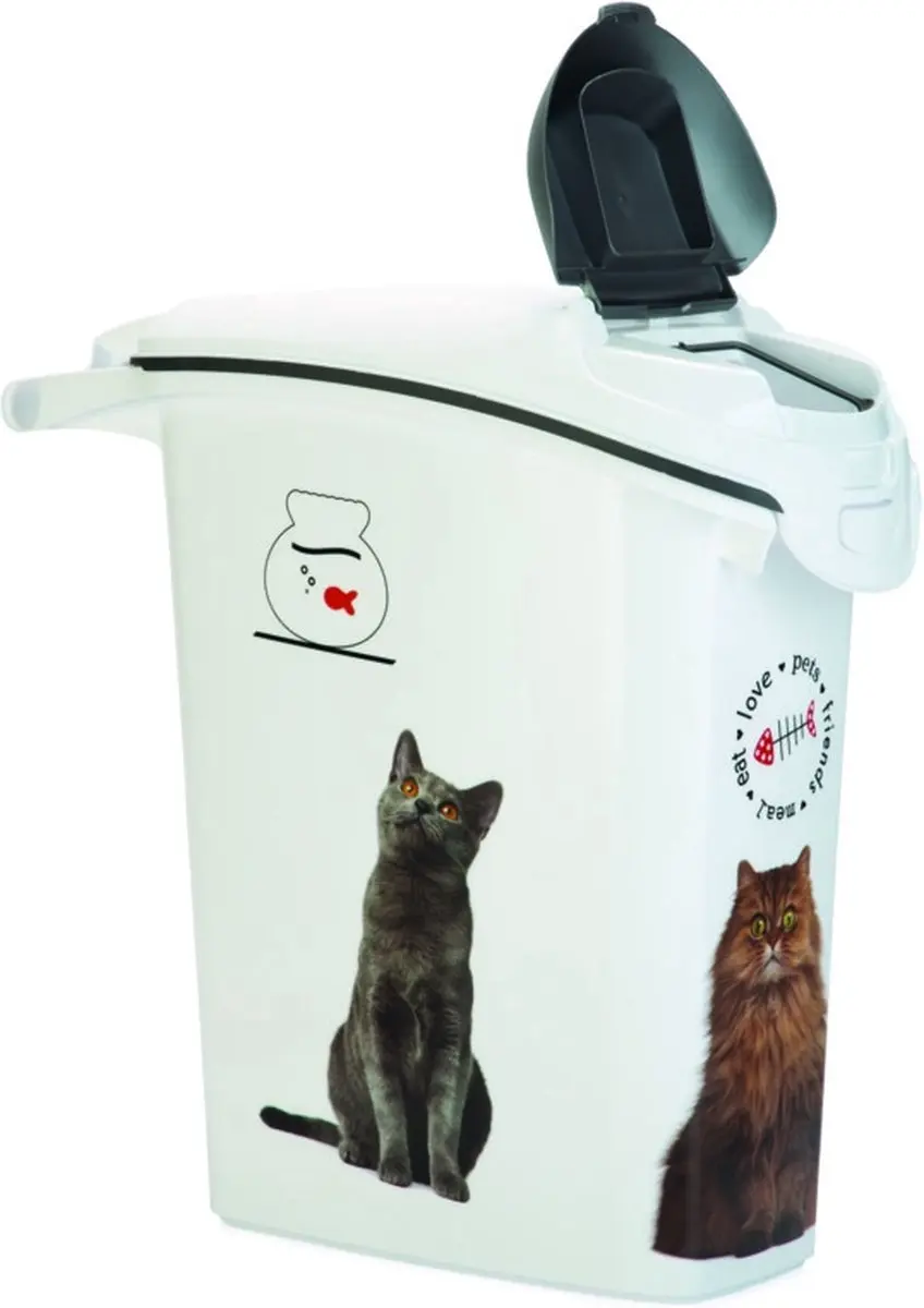 Curver Voedselcontainer Kat 23L - 10kg - Wit/Grijs