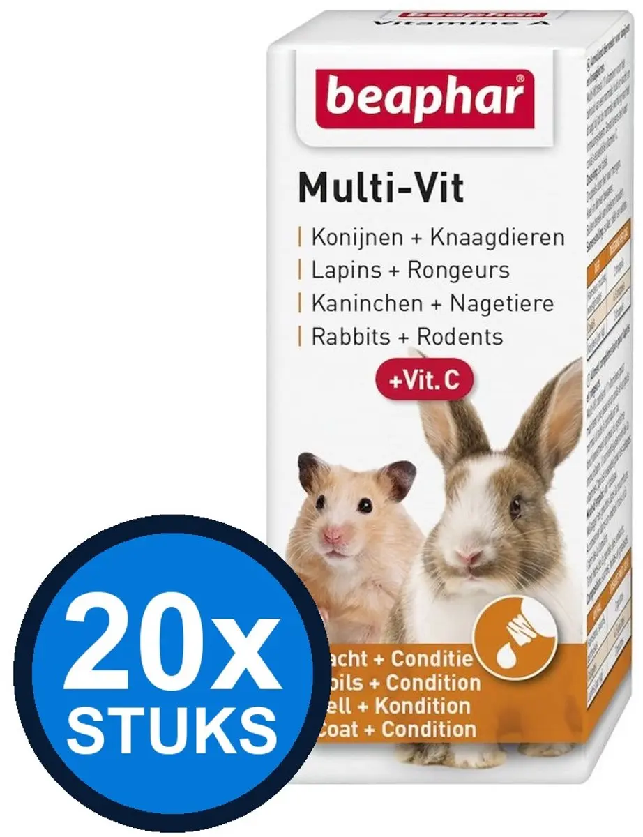 Beaphar Multi-vit Konijn & Knaagdier 20ml