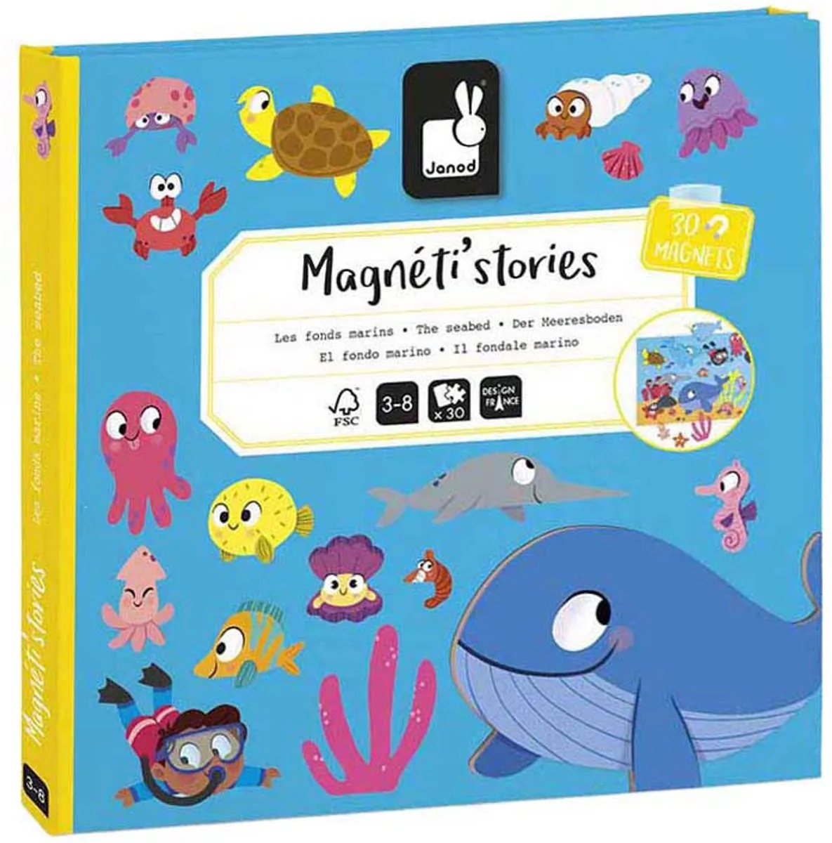 Janod Magneti Stories De Zeebodem Magneetset 30 Magneten