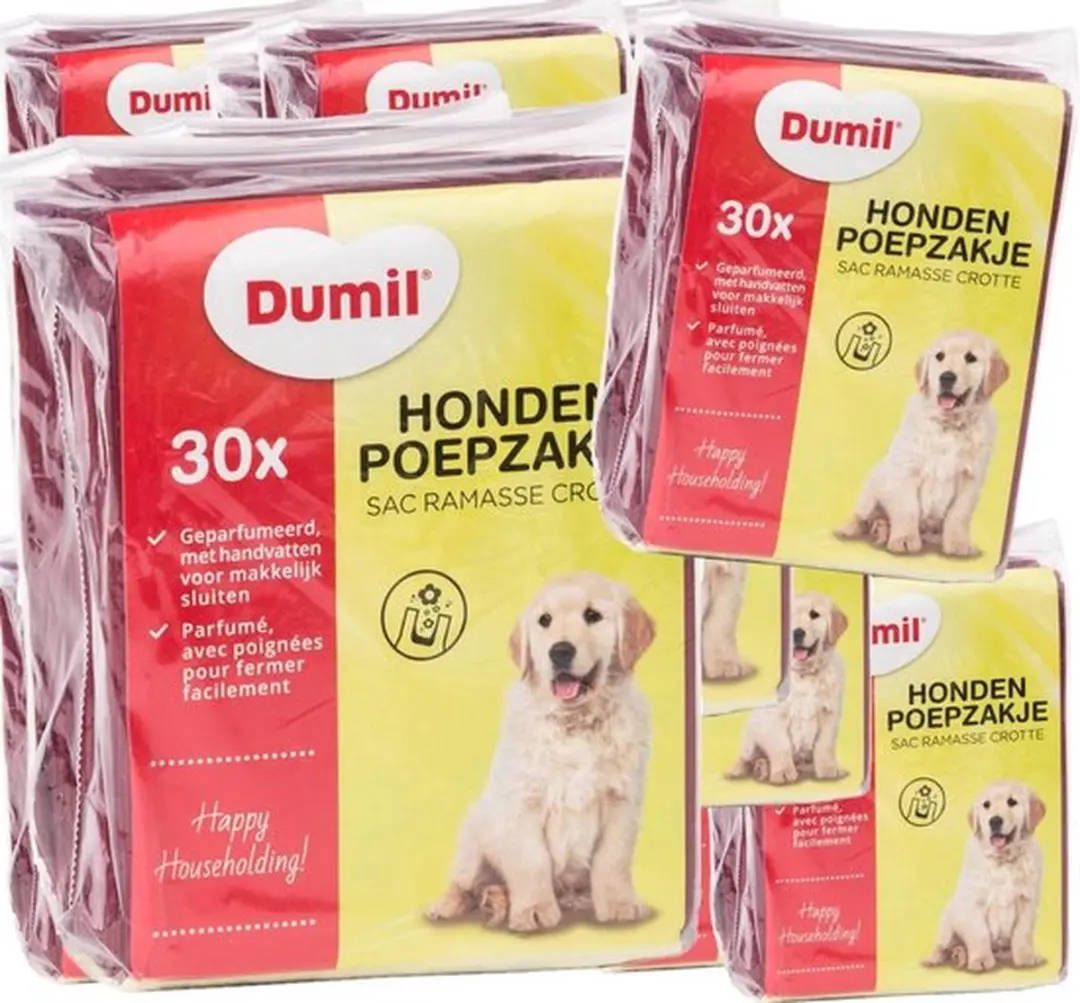Dumil Hondenpoepzakjes 30 Stuks - Geparfumeerd