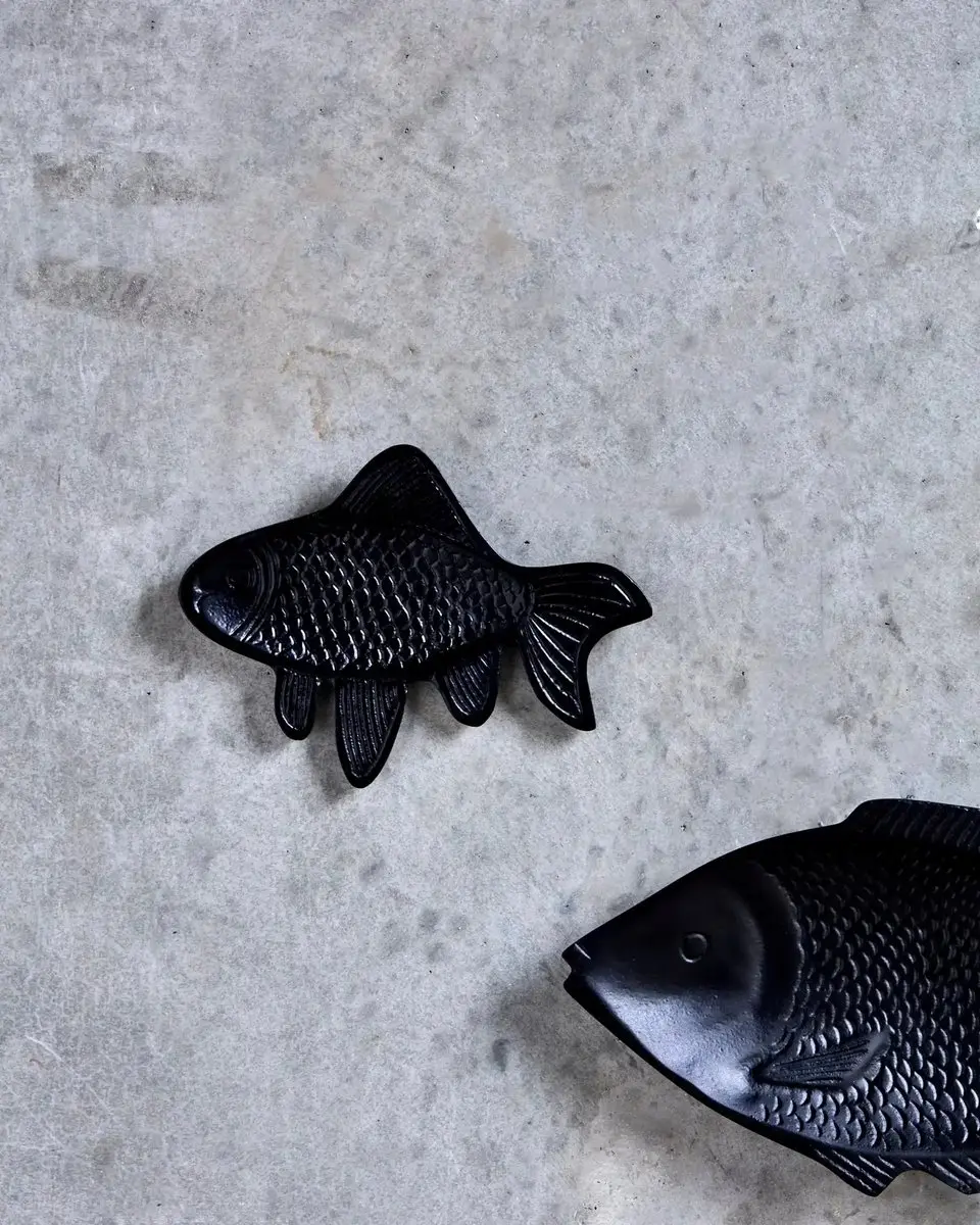 House Doctor Wanddecoratie Fish 19.5cm - Zwart