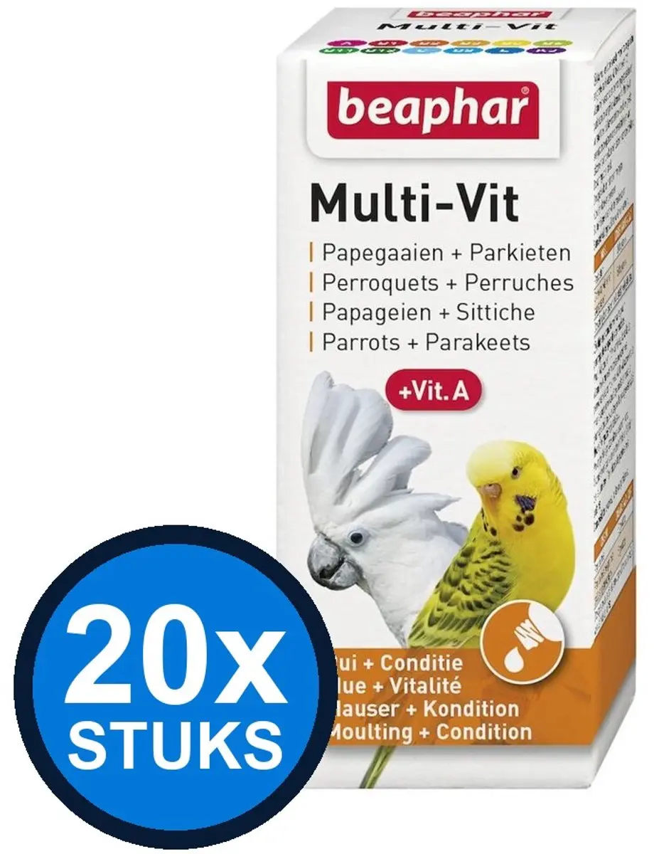 Beaphar Multi-Vit Papegaaien & Parkieten 20ml