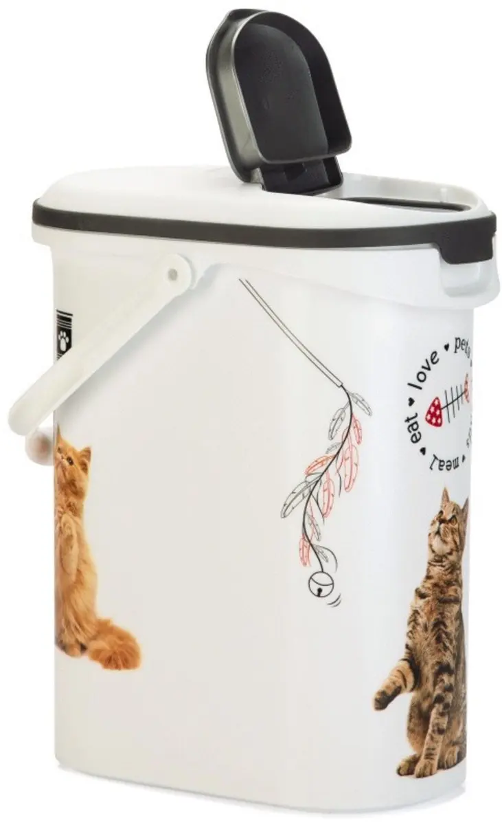 Curver Voedselcontainer Kat 10L - 30x19x35cm - Wit/Grijs