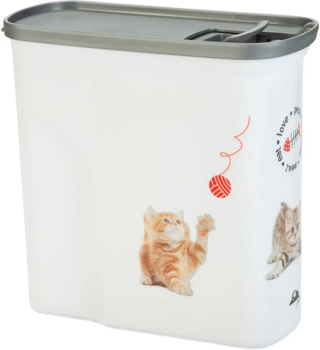 Curver Voedselcontainer Kat 10L - 30x19x35cm - Wit/Grijs - afbeelding 6 van 6