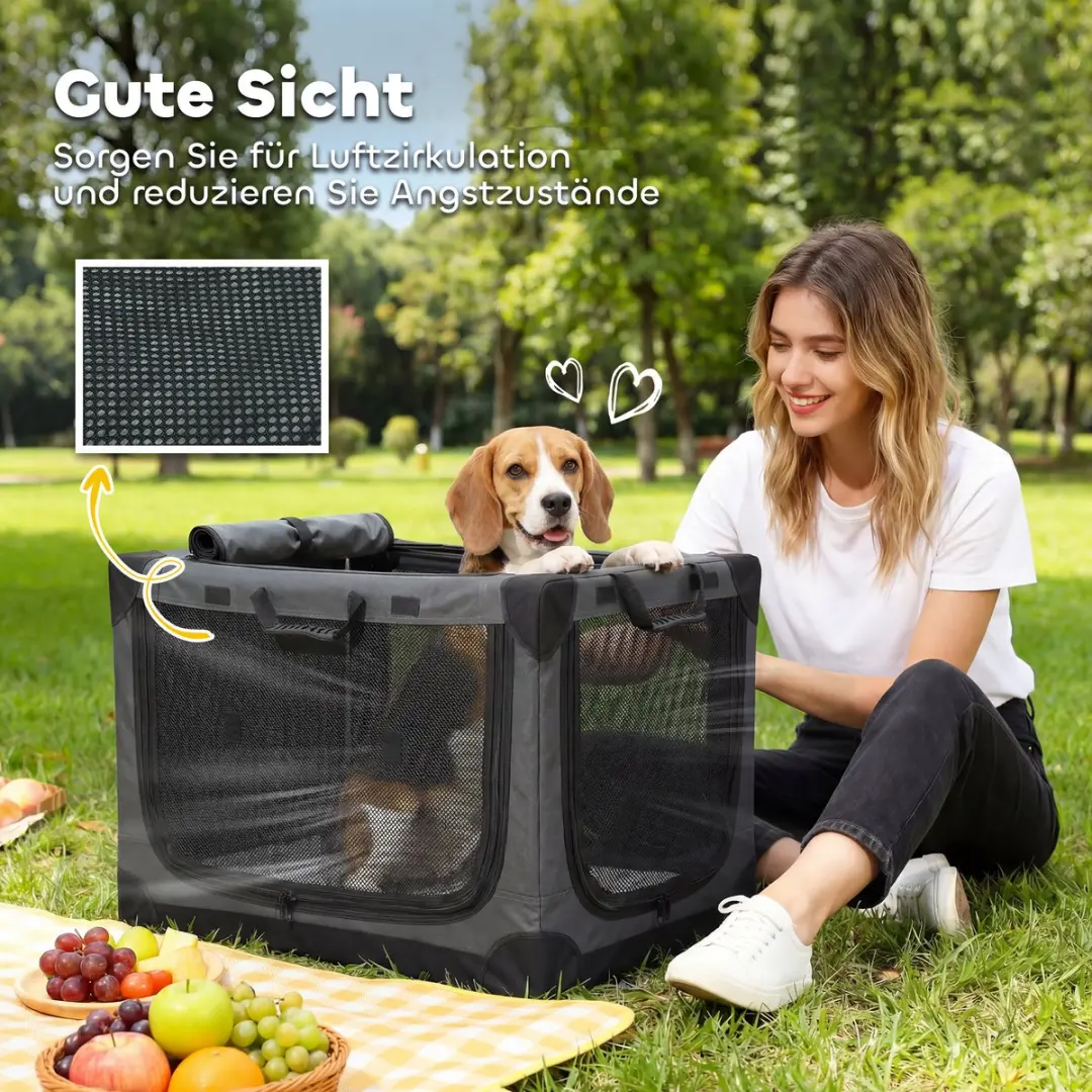 Pawhut Dierenvervoertas 76L - M - Groen