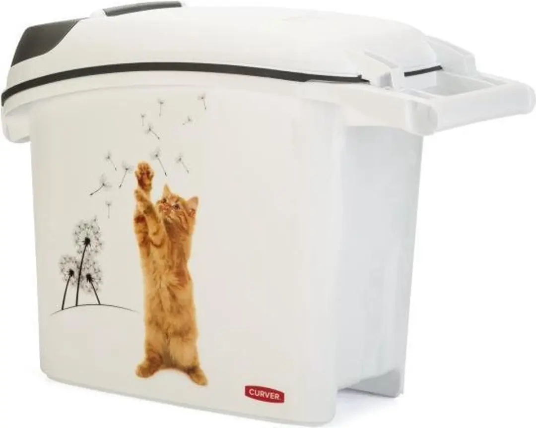 Curver Voedselcontainer Kat 15L - 23x51x36cm - Wit/Grijs