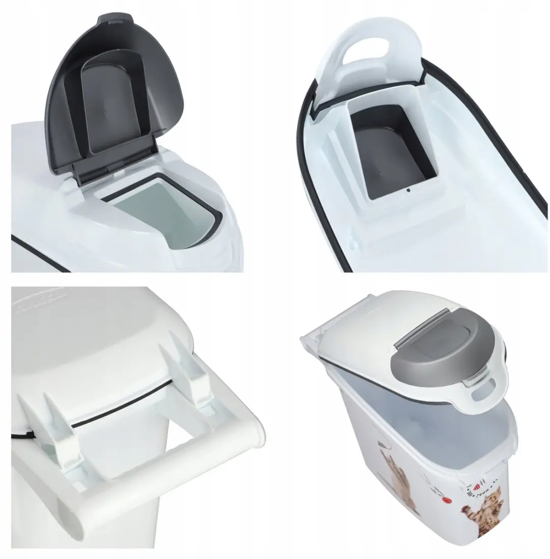 Curver Voedselcontainer Kat 15L - 23x51x36cm - Wit/Grijs
