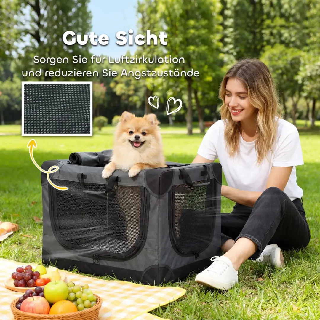 Pawhut Dierendraagtas 60L - Groene Oxford-stof - S