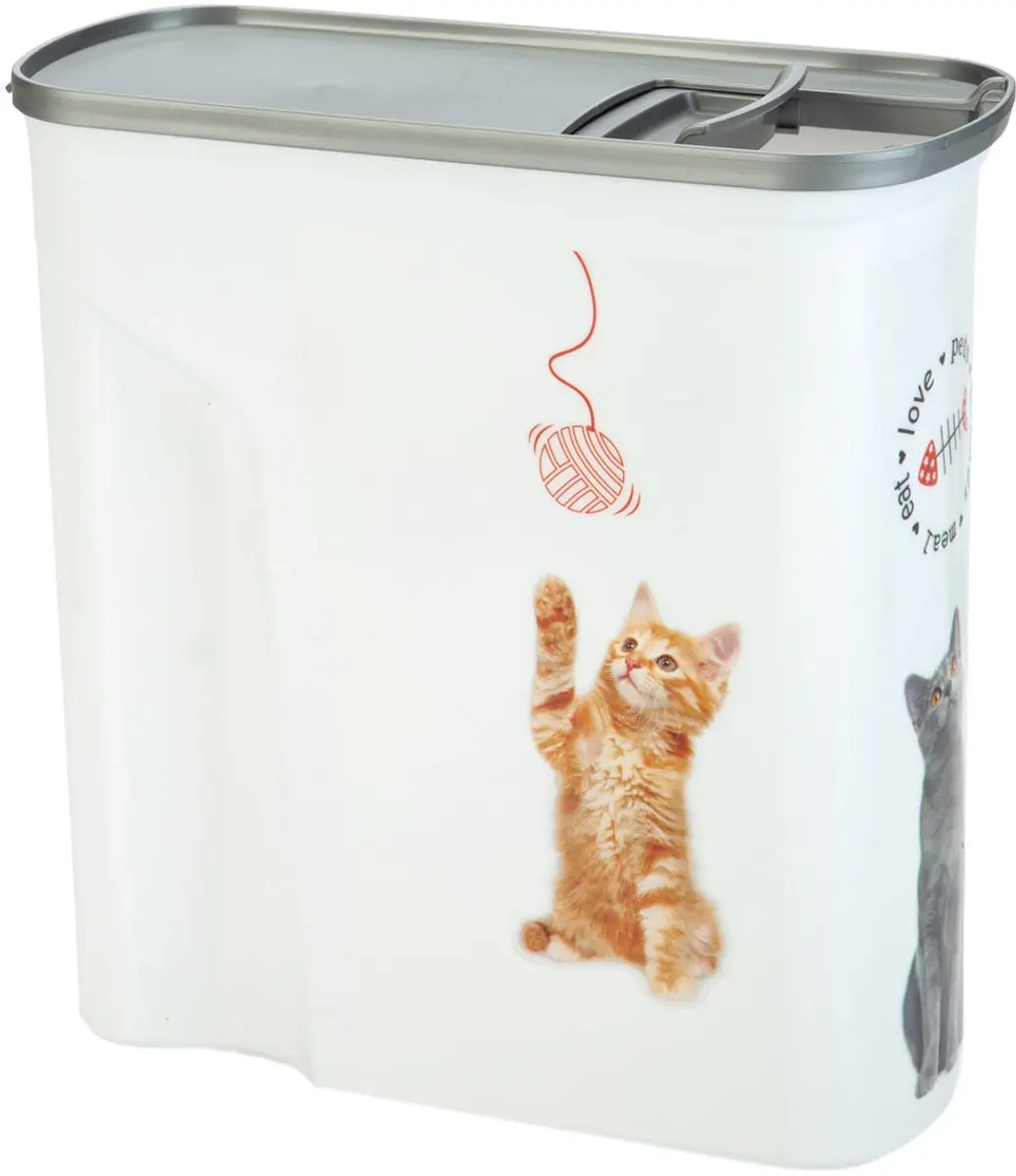 Curver Voedselcontainer Kat 35L - 12KG - 28x49x43cm - Wit/Grijs