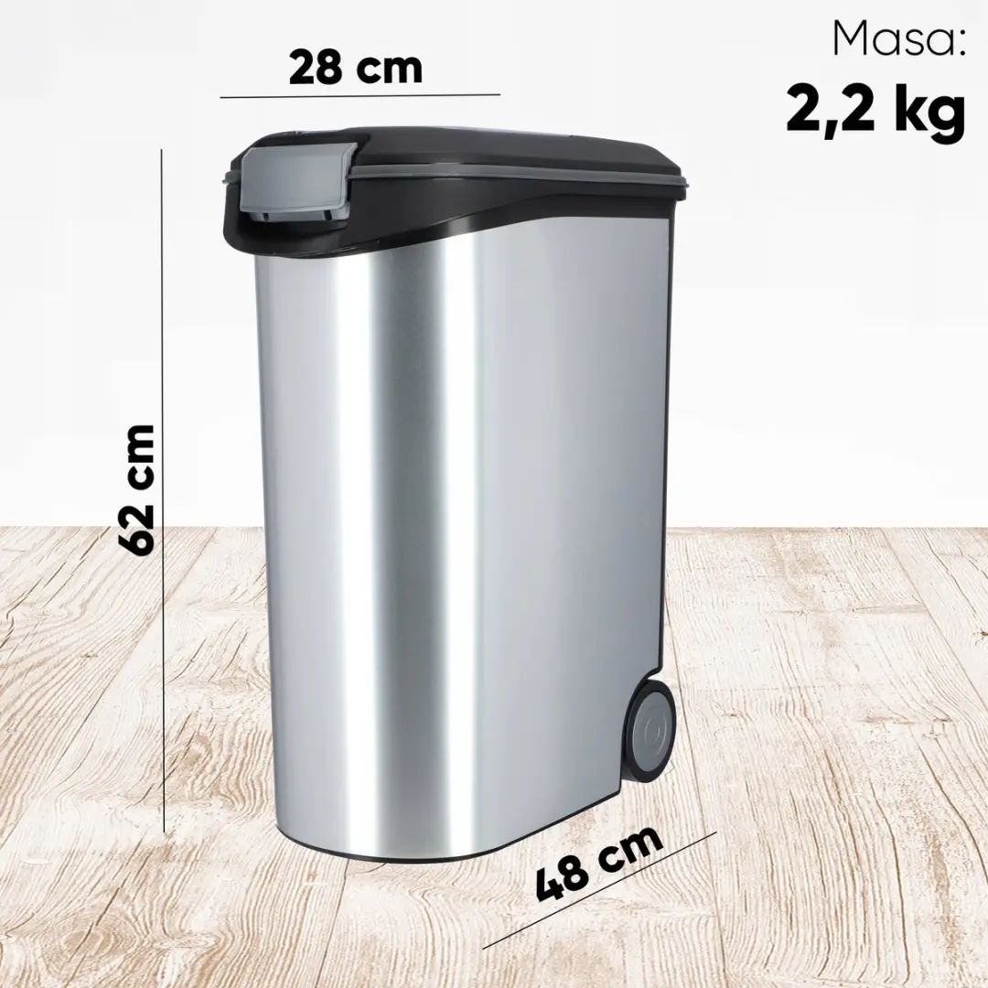 Curver Voedselcontainer Hond/Kat 54L - 20KG - Metallic
