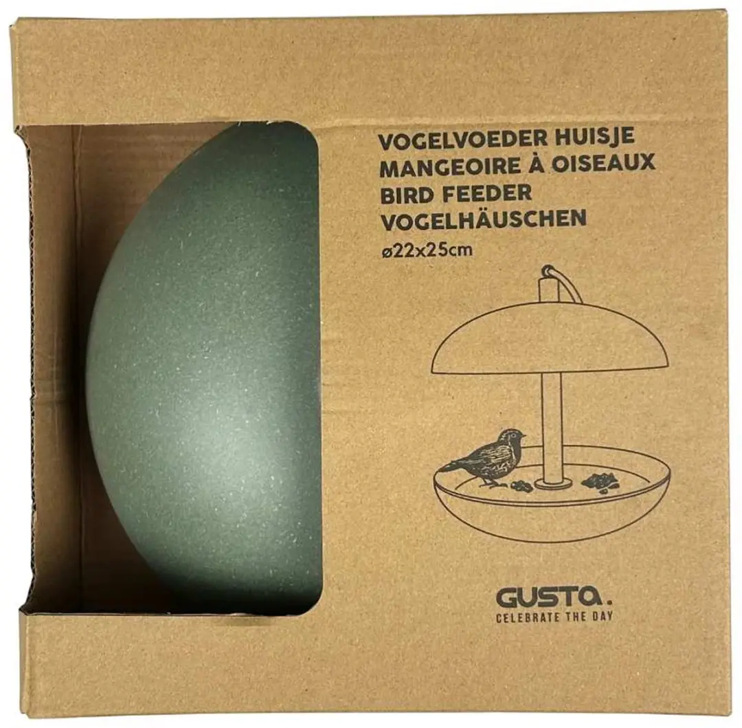 Gusta Vogelvoederhuisje Groen - ø22x25cm
