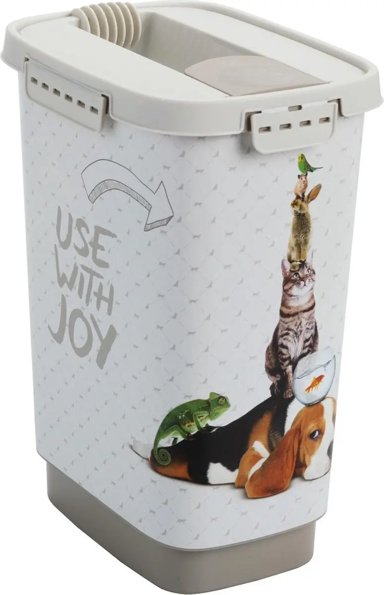 Rotho Mypet Voeder Strooicontainer 10L - Bruin/Wit