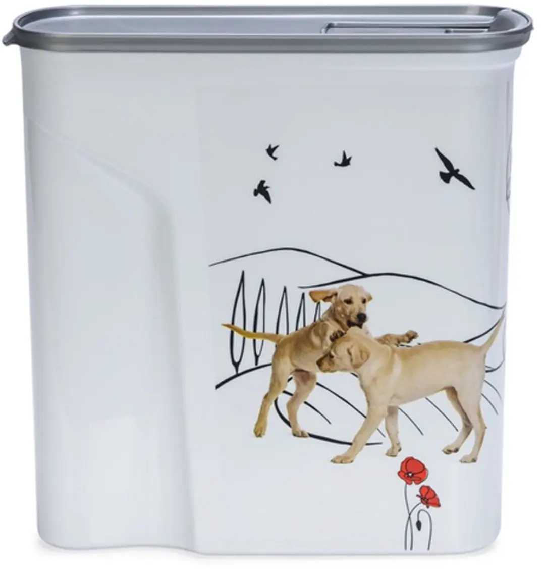 Curver Voedselcontainer Hond 6L - 28x12x28cm - Wit/Grijs