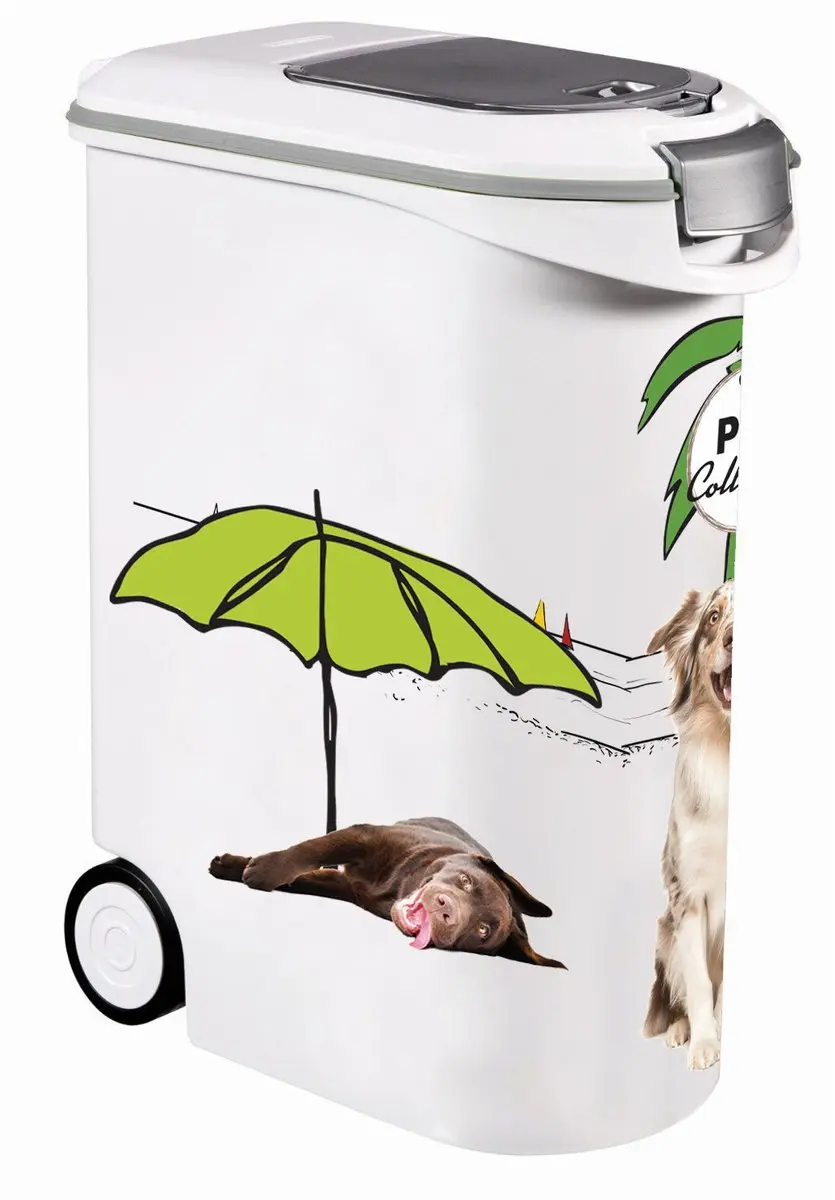 Curver Voedselcontainer Hond 54L - 20KG - Wit/Grijs