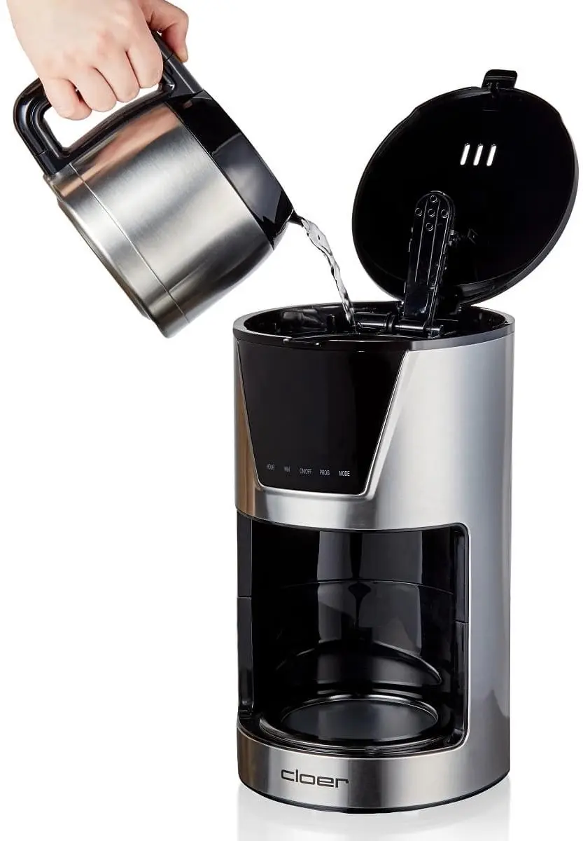 Cloer 5258 Halfautomatisch Koffiezetapparaat 10 Koppen - Roestvrijstaal