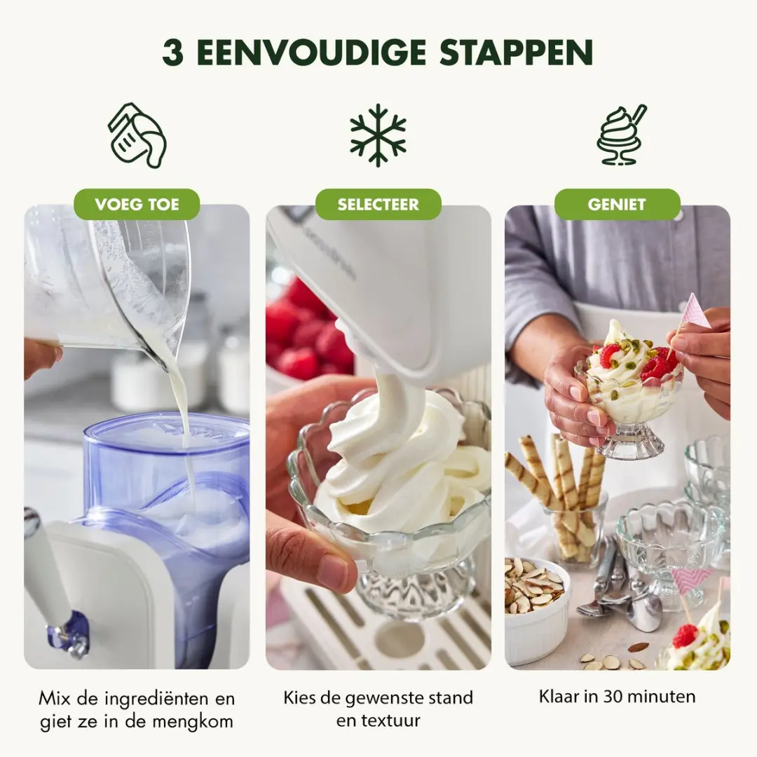 GreenPan Frost CC010399-001 IJsmachine - 1.8L - 6 Programma's - Wit