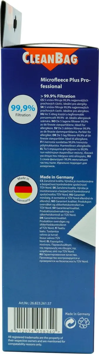 Cleanbag Professional M 157 MIE PRO Stofzuigerzakken - 5 Stuks - o.a. Miele/Samsung - afbeelding 6 van 6