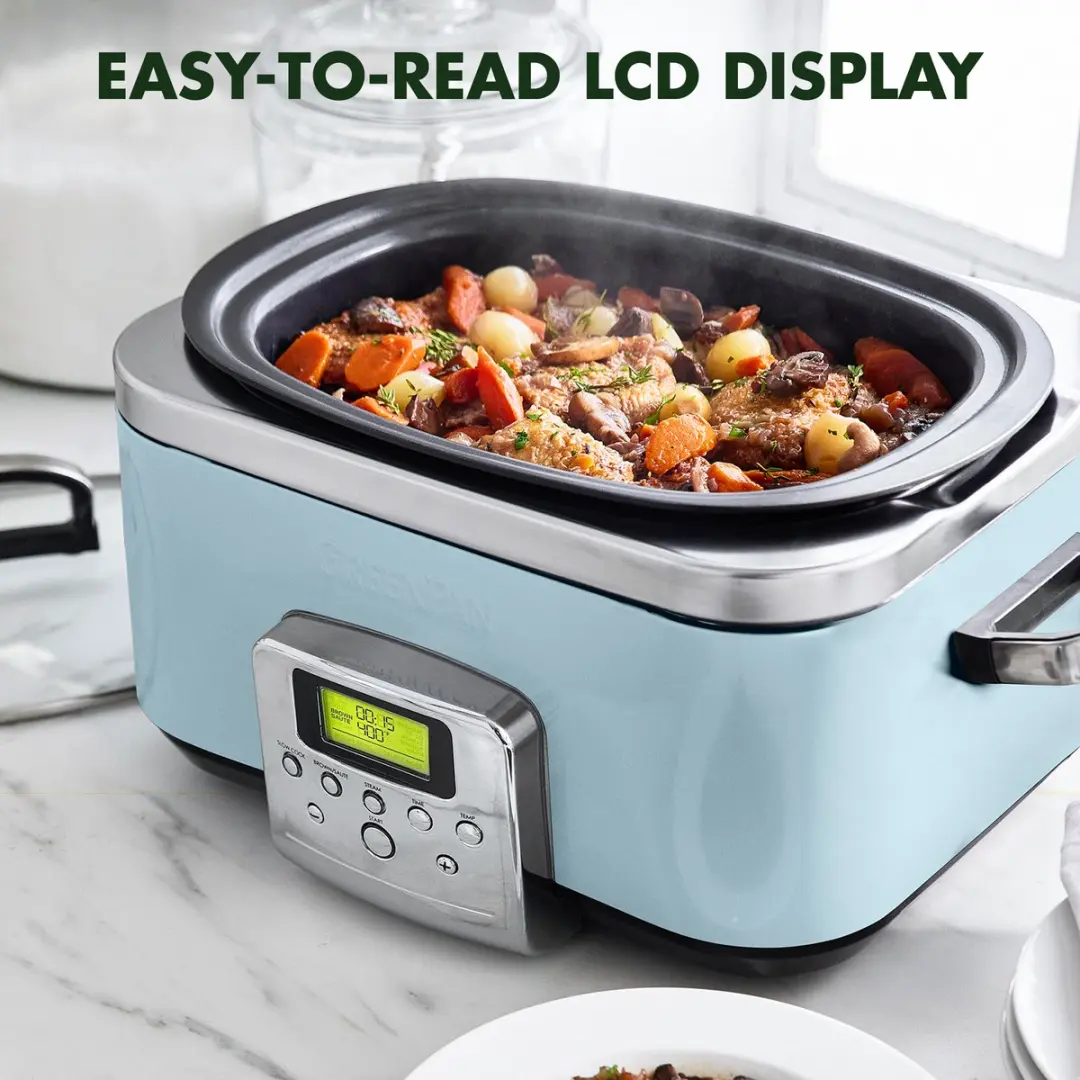 GreenPan Elite CC005315-001 Slowcooker 6L - 1350W - Blue Haze