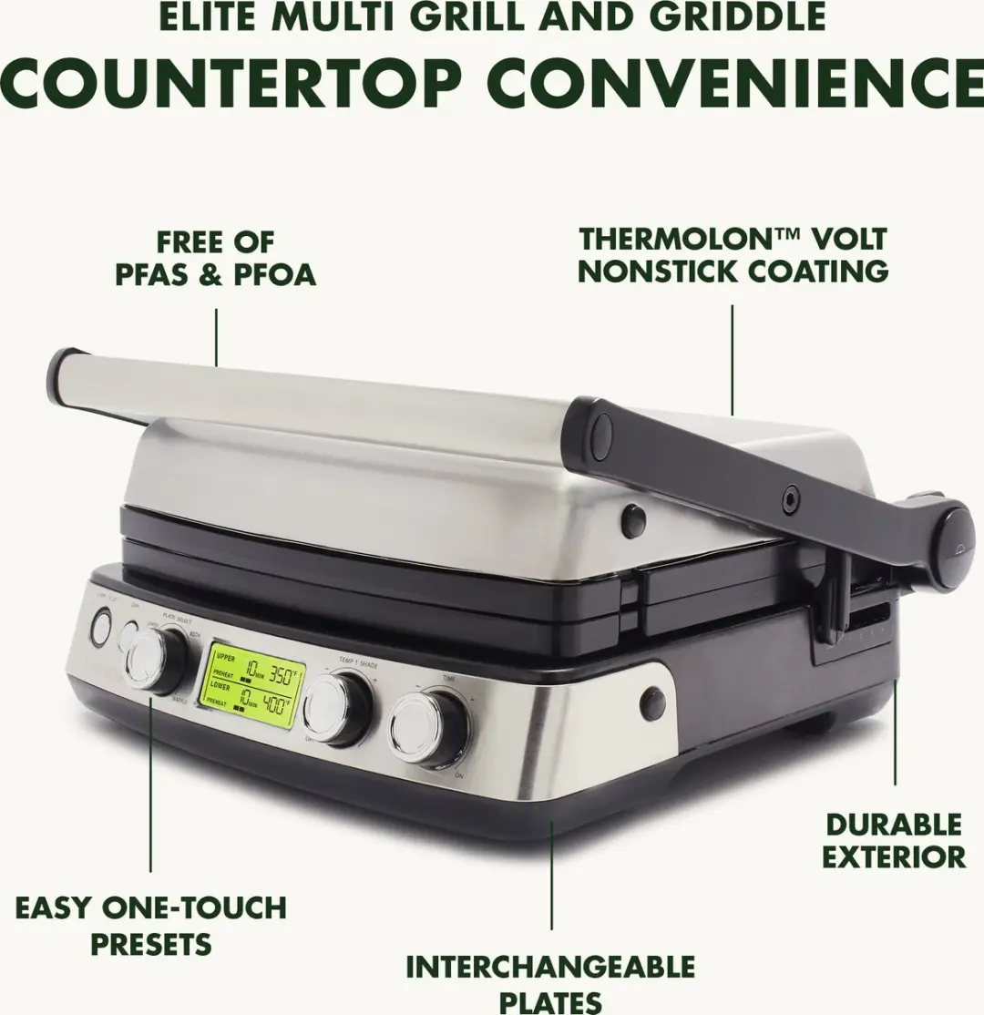 GreenPan Elite Contactgrill 2200W - 2 Platen
