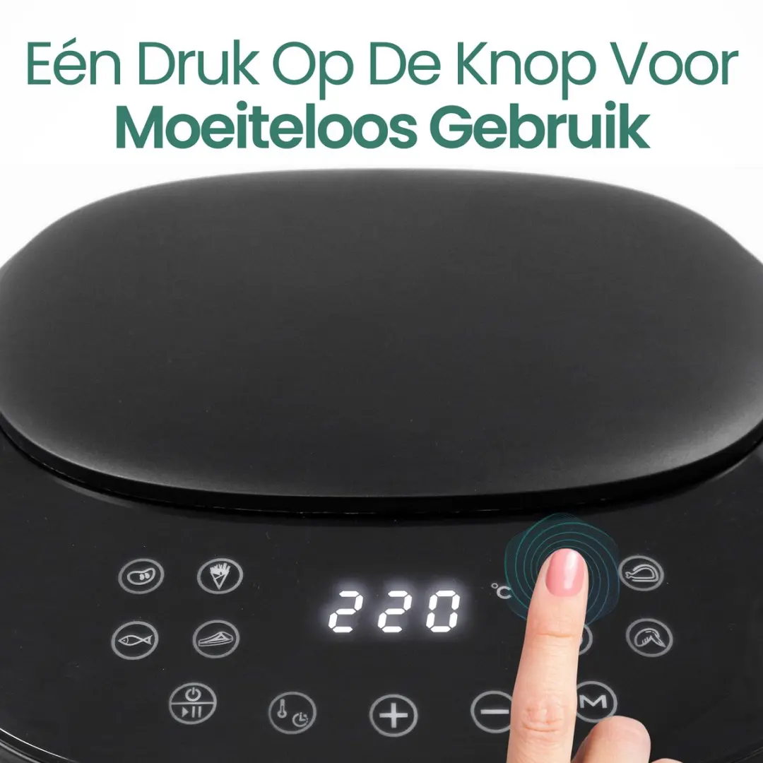 Emerio Airfryer XL AF-129369 1300W - 4,5L - 10 Programma's - Zwart - afbeelding 6 van 6