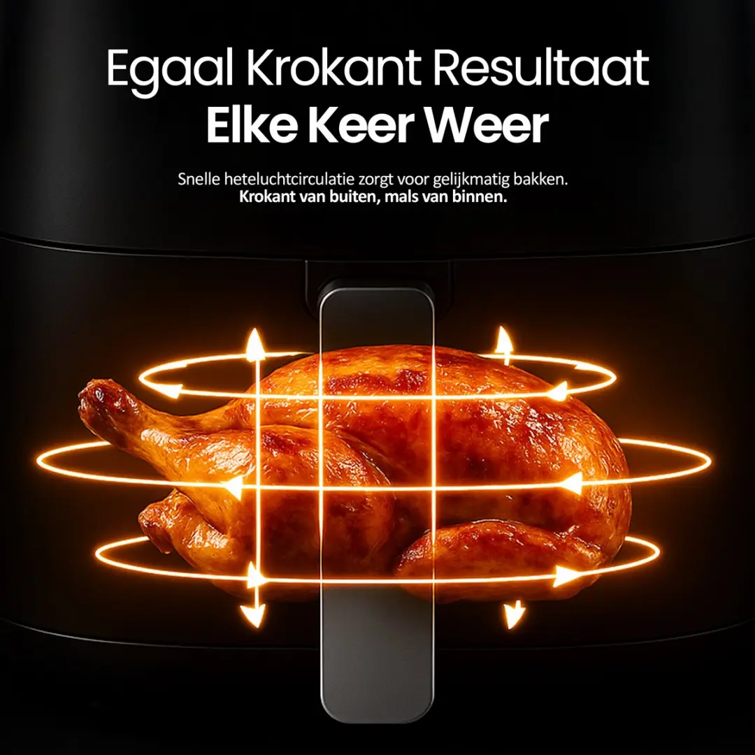 Emerio Airfryer XL AF-129369 1300W - 4,5L - 10 Programma's - Zwart