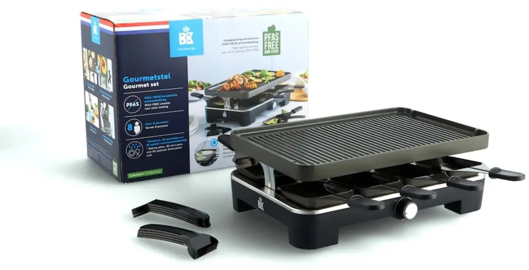 BK Connect Gourmetstel CC007764-001 - 1200W - 8 Personen - Donkerblauw