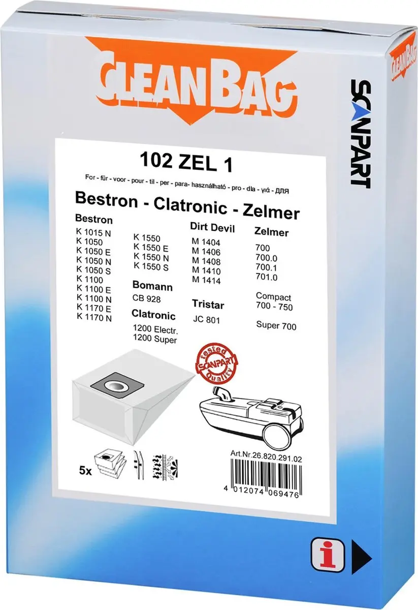 Cleanbag Stofzuigerzakken K0005S