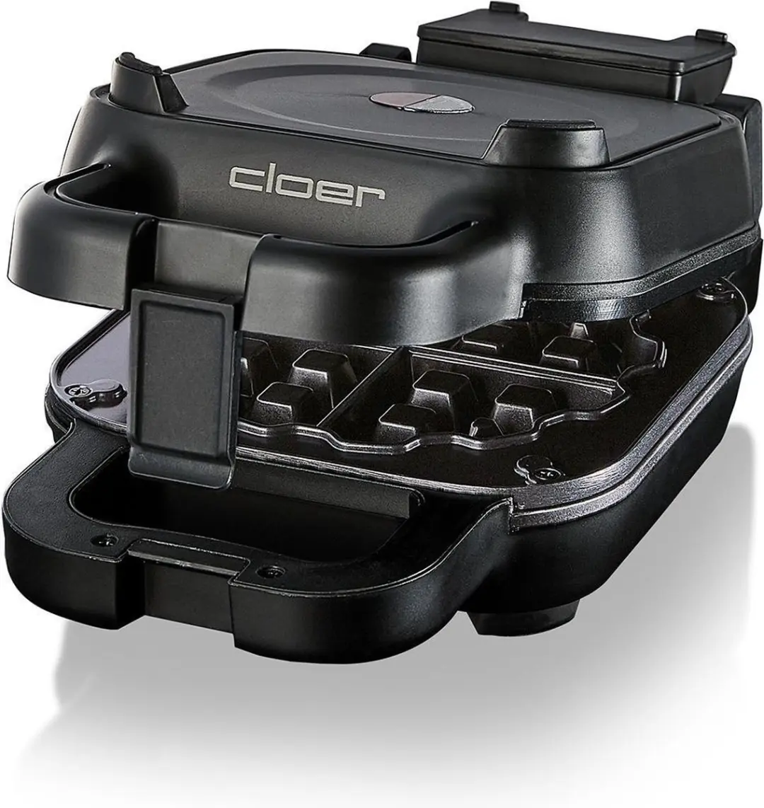 Cloer 6150 Wafelijzer - 800W - 2 Platen - Zwart
