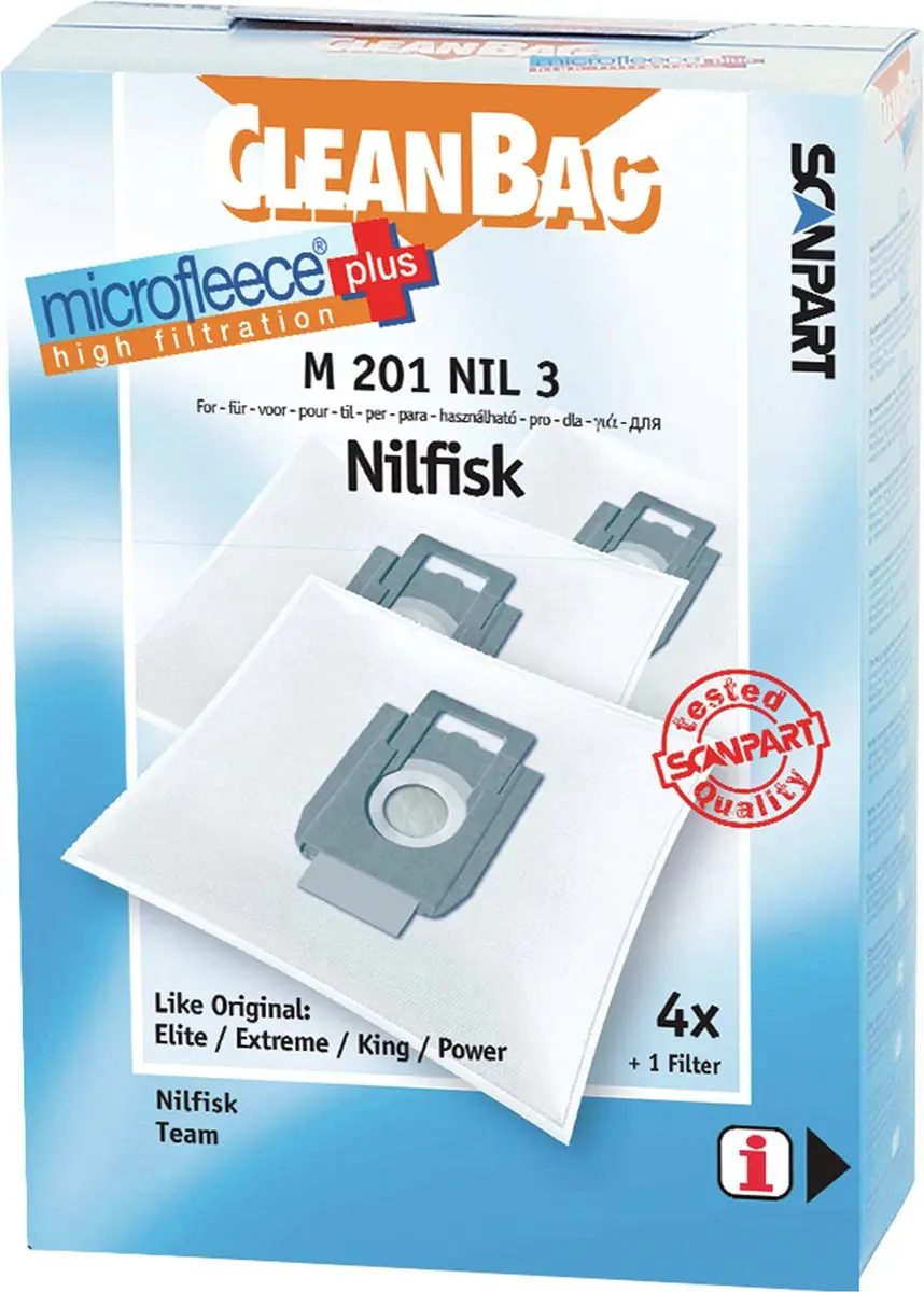 Cleanbag Stofzuigerzakken M 201 NIL 3