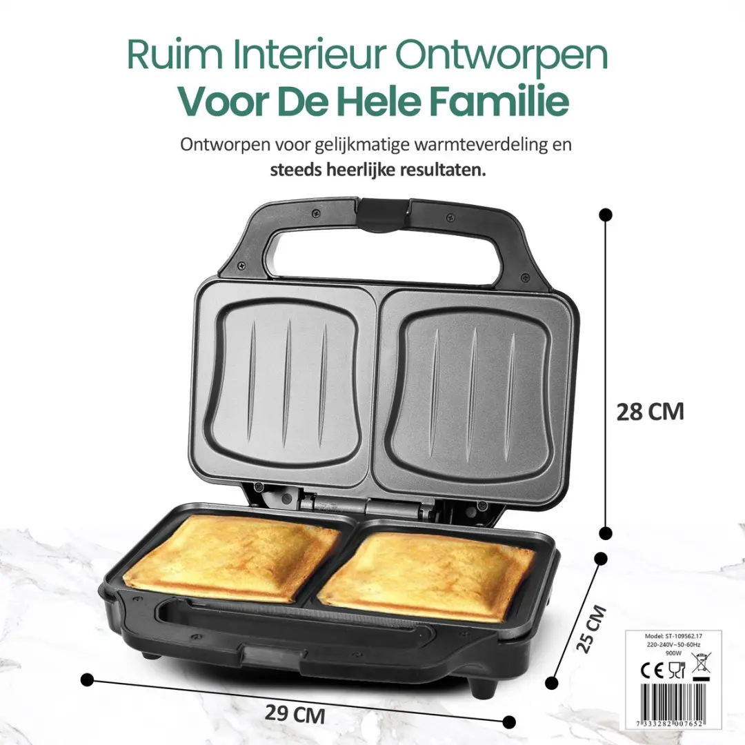 Emerio ST-109562.17 Tostiapparaat 900W - Zwart