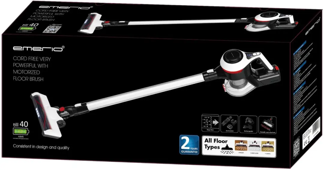 Emerio UVC-130959 Steelstofzuiger - Zwart/Wit