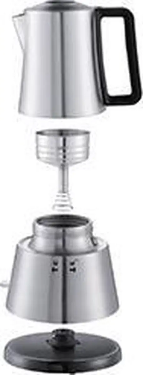 Cloer Mokkamaker 5918 - 3 Kopjes - 0.15L - Zilver