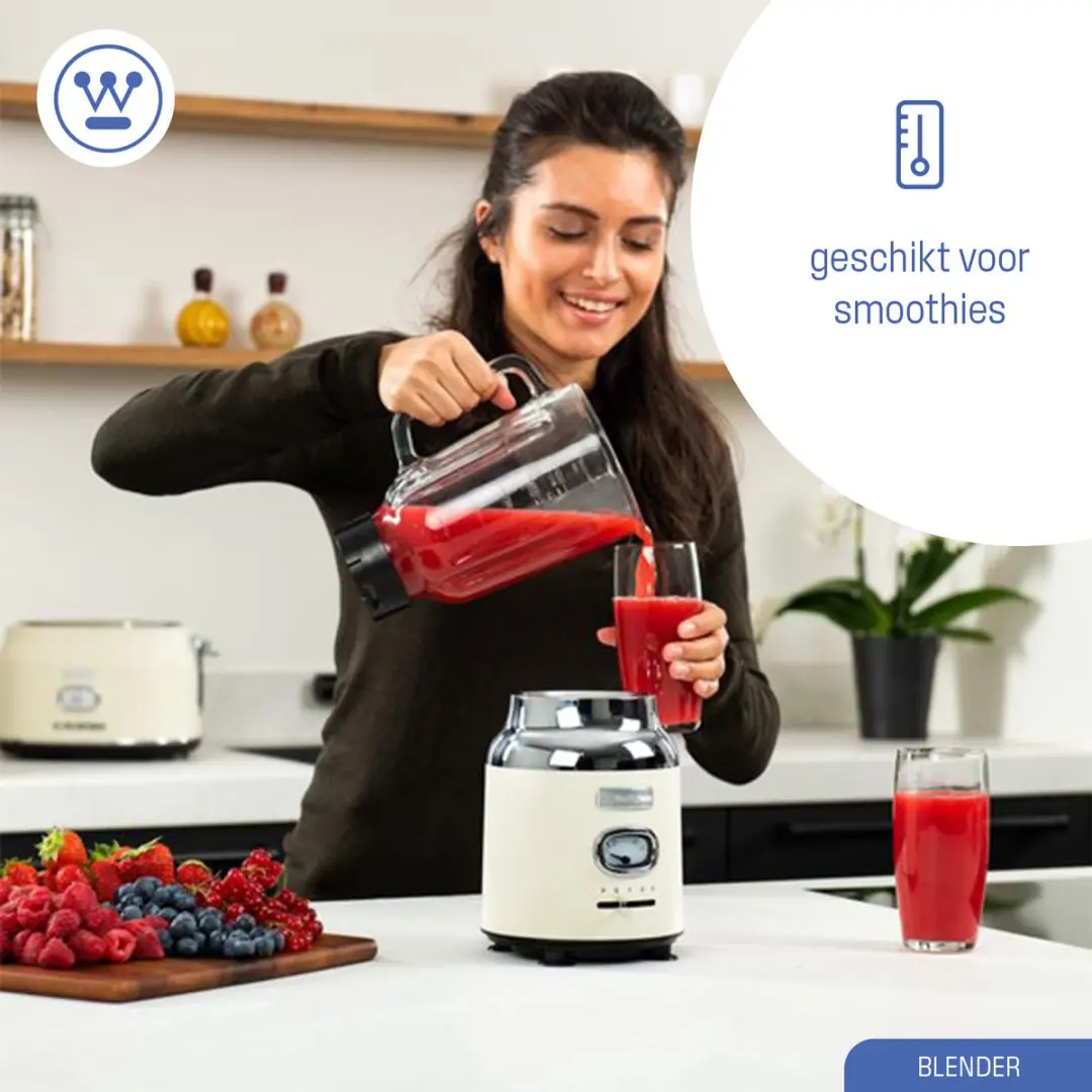Westinghouse Retro 6-delige Keukenbundel - 2200W - Wit
