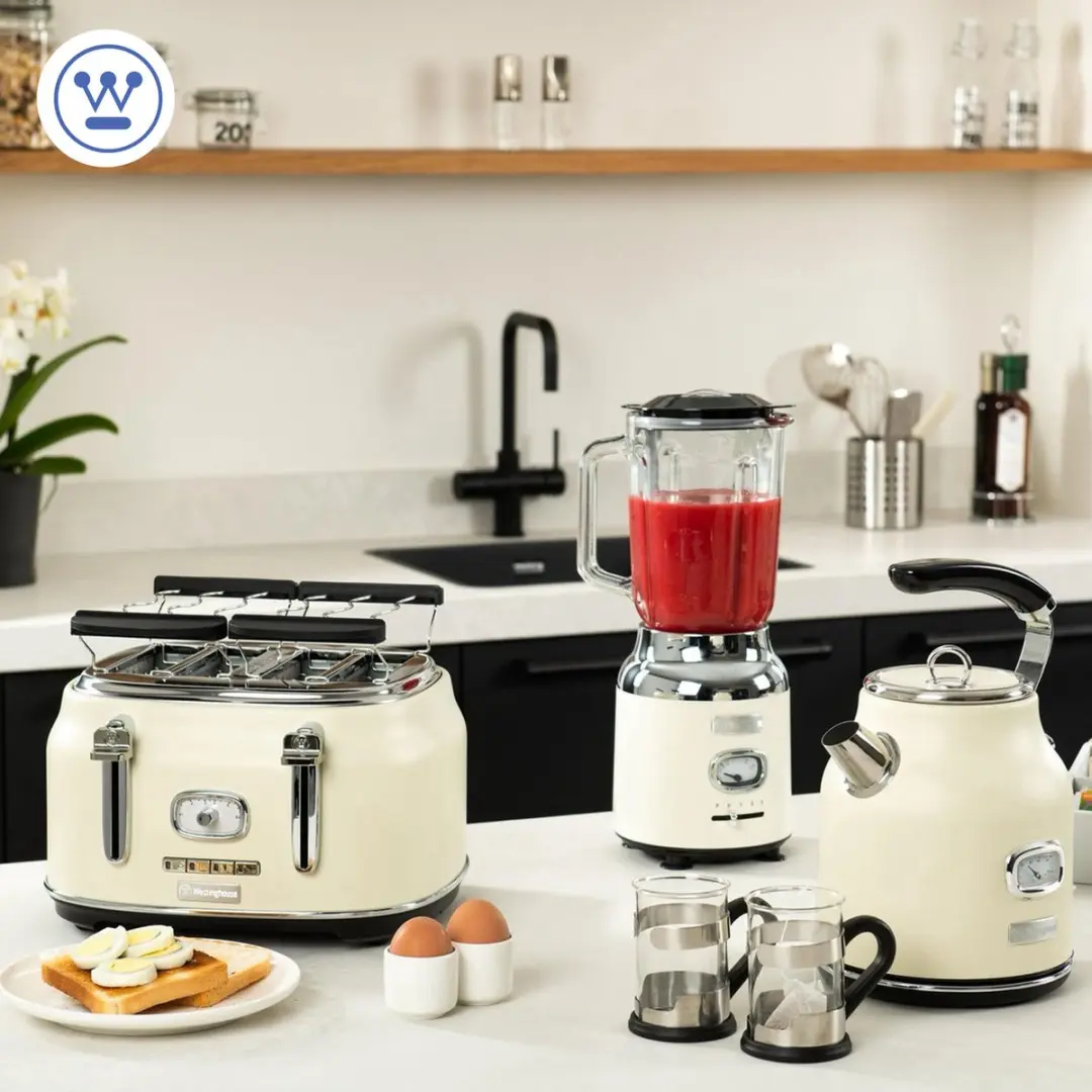 Westinghouse Retro 6-delige Keukenbundel - 2200W - Wit